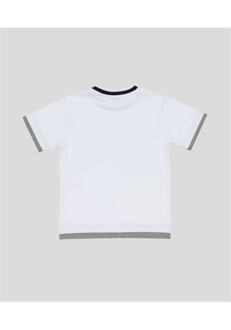T-shirt con design a strati PAOLO PECORA KIDS | PP4349BIANCO